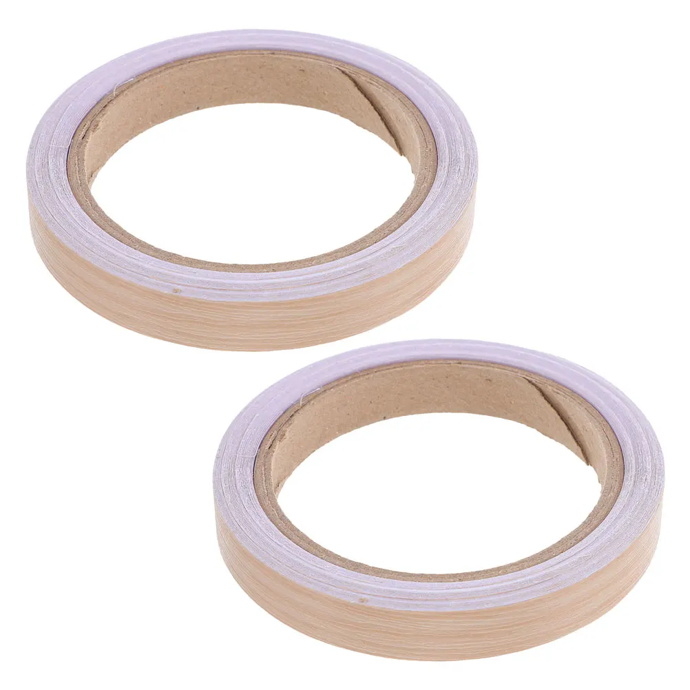 

2pcs Wood Grain Edge Strip Adhesive Edging Banding Tapes Door Trim Molding Furniture Edge Protector Self Adhesive