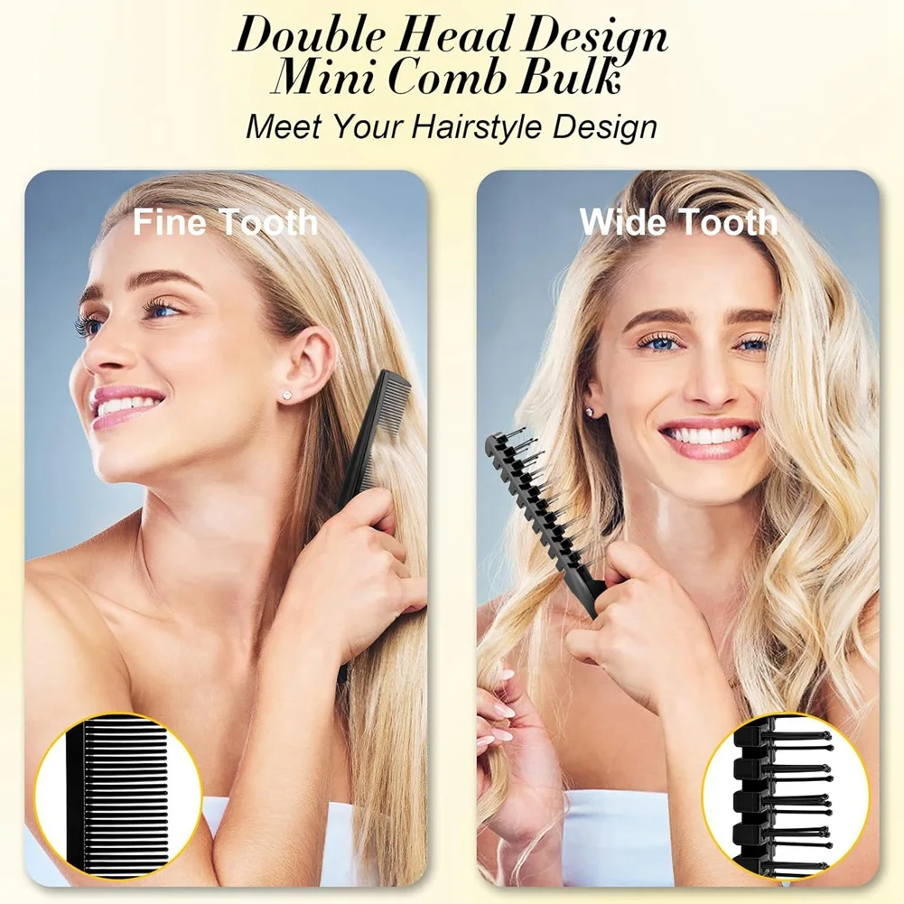 

B17B 24 Pcs Travel Folding Comb In Bulk, Individually Wrapped Foldable Hair Brush Travel Pocket Mini Hair Comb & Makeup Comb