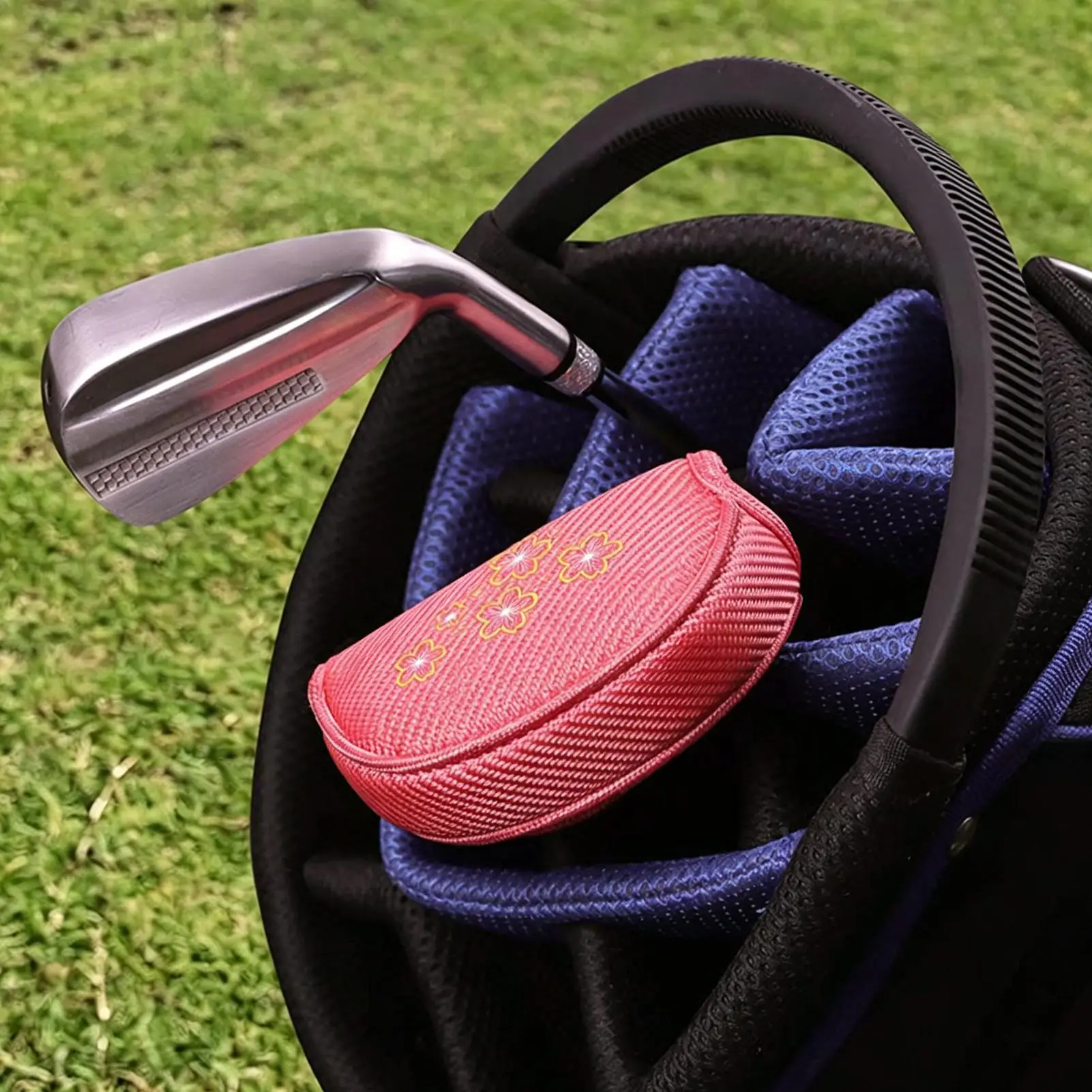 Mallet Putter Headcover Flower Thickened Protective Mallet Headcover Golf Driver Head Cover For Driving Range Training Ground