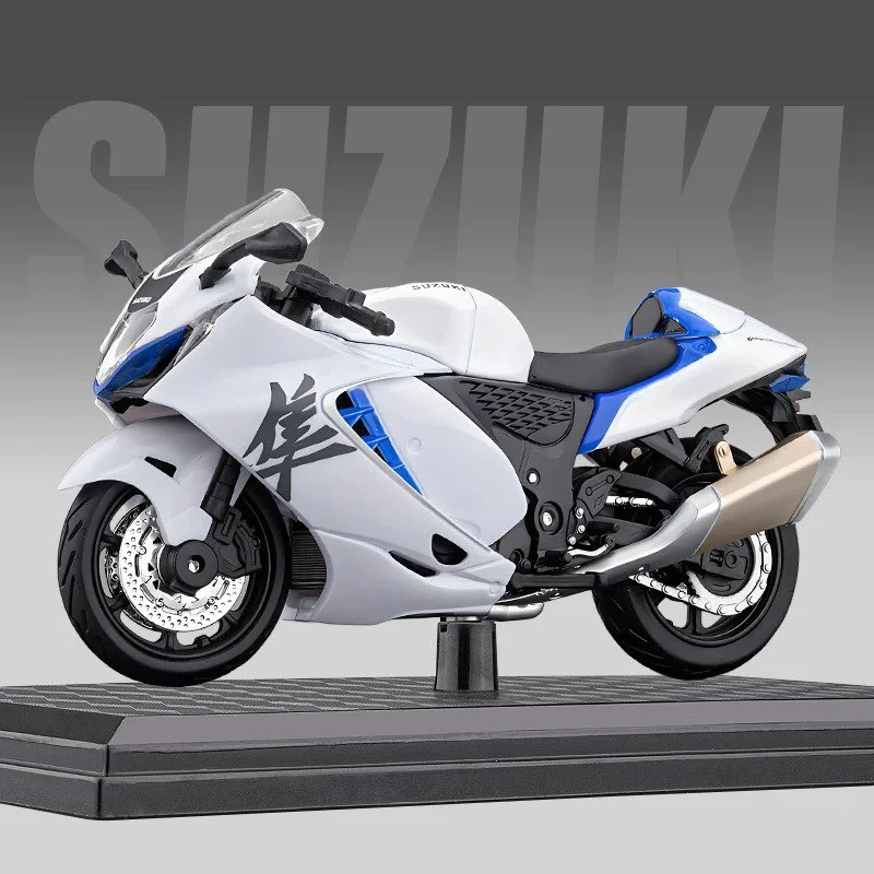 

1:18 SUZUKI Hayabusa GSX-1300R, модель гоночного мотоцикла из сплава, литье под давлением, металлическая уличная спортивная модель мотоцикла, имитация подарков для детей