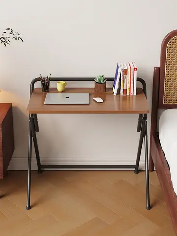 가정용 접이식 서재 책상, 휴대용 컴퓨터 테이블, 거실 공간 절약형 이중 레이어 필기 책상, 가정용 가구