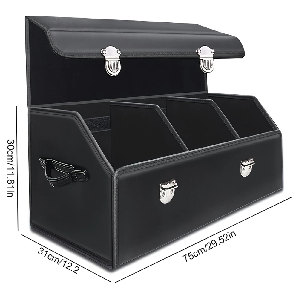 

Car Trunk Storage Box Large Capacity Car Trunk Organizer Box Waterproof Foldable Car Storage Box for SUV Cars Stowing Tidying