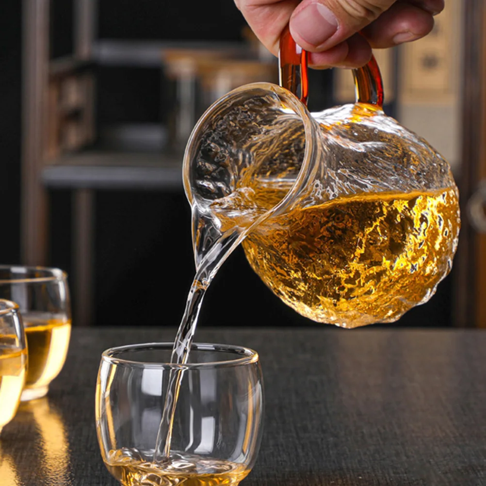 

Chinese-Style Glass Teapot 330Ml Thickened Transparent Gongdao Cup Tea Kettle Stovetop Safe Heat Resistant Loose Leaf Tea Maker