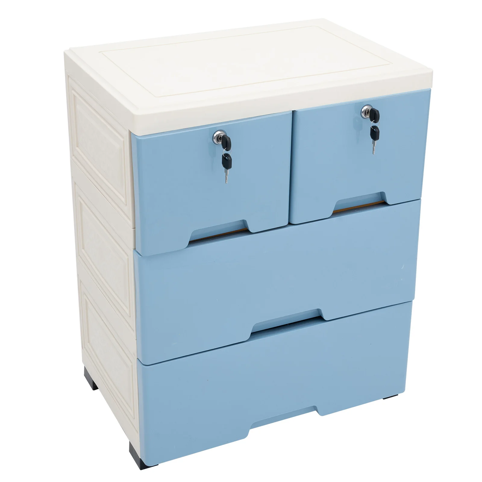 Rollbarer Schubladenorganizer aus Kunststoff, Aufbewahrungsschubladen mit Rollen, 6-Schubladen-Kommode für Schlafzimmer, Wohnzimmer – Detail 11