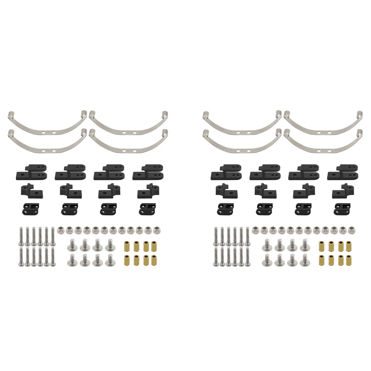 ABJF-2 مجموعة أوراق الربيع التخميد تعليق الملحقات ل 1/16 WPL B24 4WD RC ترقية أجزاء السيارة الأسود
