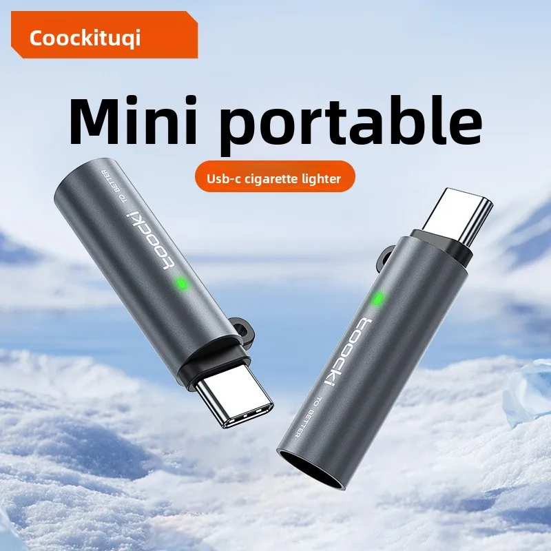

Cigarette accessor ytype-c mini portable adapter suitable for Apple Huawei Android phone cigarette lighter Windproof smoking gea