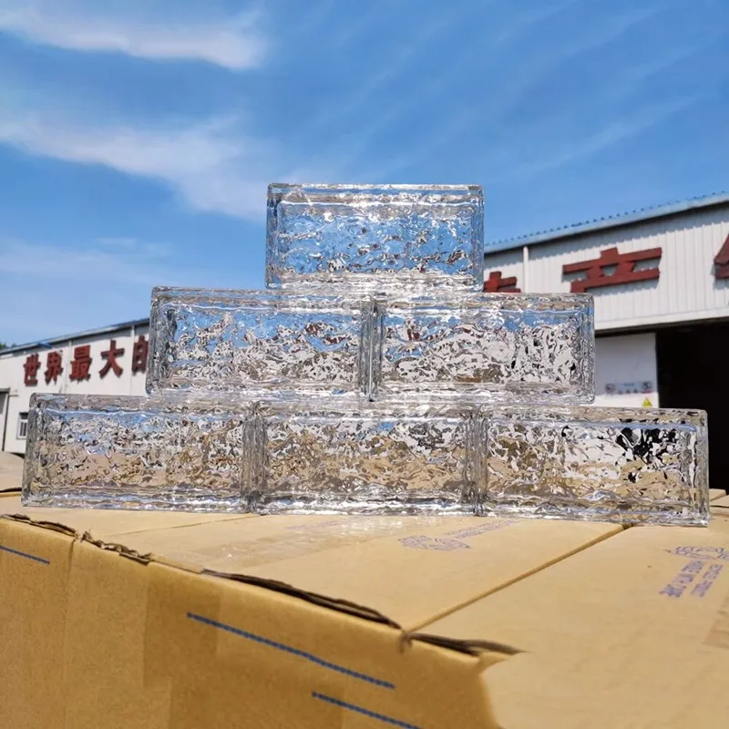 New Ultra-white Glass Brick Light Strip Crystal Hollow Brick Internet Celebrity Transparent Porch Ice Crystal Pattern Color Part