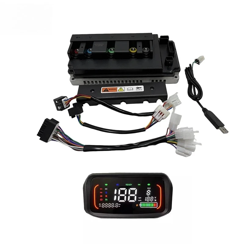 EM150 180A Phase 490A Sine Wave BLDC Controller with N7 N1S Display Speedometer For 3-4kw Motor Power