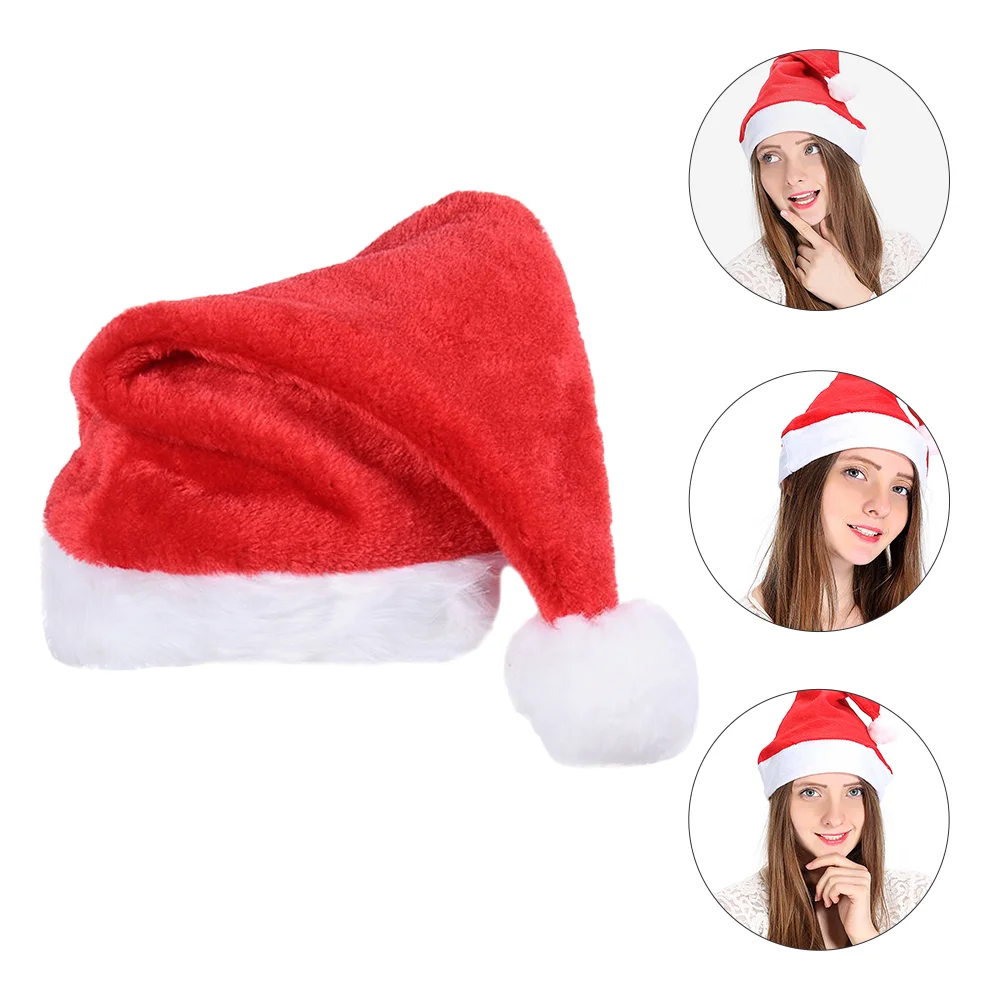 

8 Pcs Santa Ornaments Hat Holiday Event Christmas Decorations Party Aldult Headdress Red Adults Hats Props Child