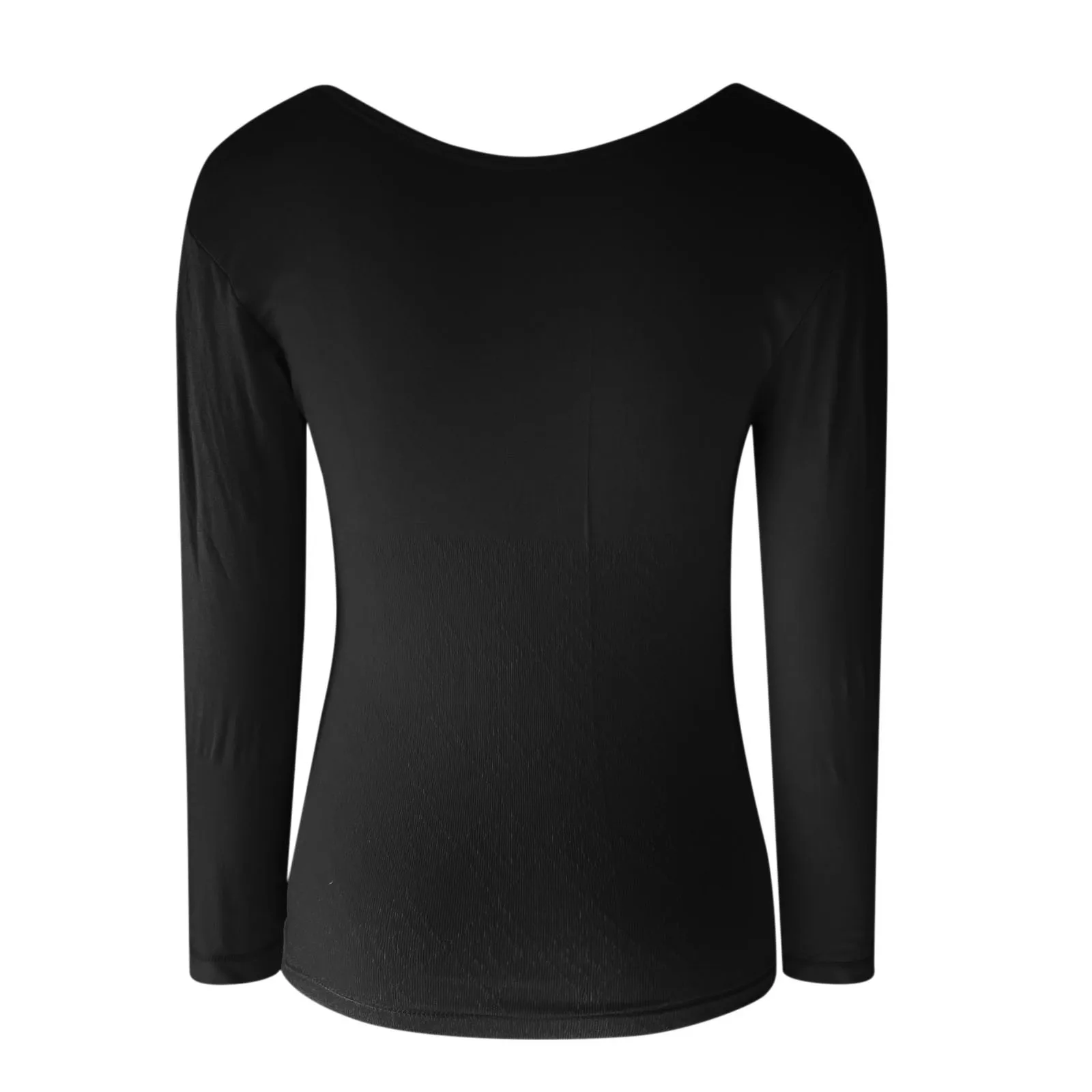 Women's German Velvet Seamless Thermal Underwear Solid Color Slim Bottom Outer Wear Thick Warm Long Sleeves Round Neck Top