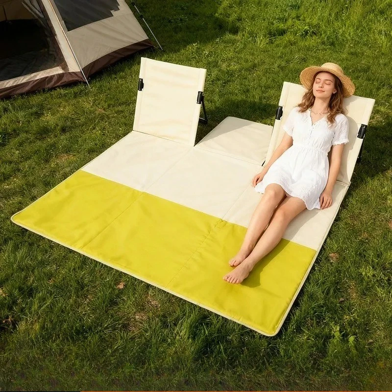 Portable Oxford Fabric Foldable Ground Chair Lightweight Student Nap Floor Mat for Outdoor Lawn Picnic Camping