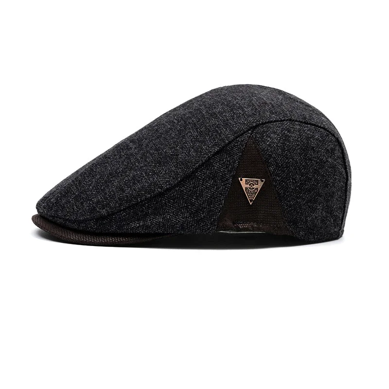 Winter Warm Fleece Lined Cotton Blend Newsboy Cap 10cm Deep Crown Soft Touch Classic Vintage for Outdoor Hiking Casual Hat
