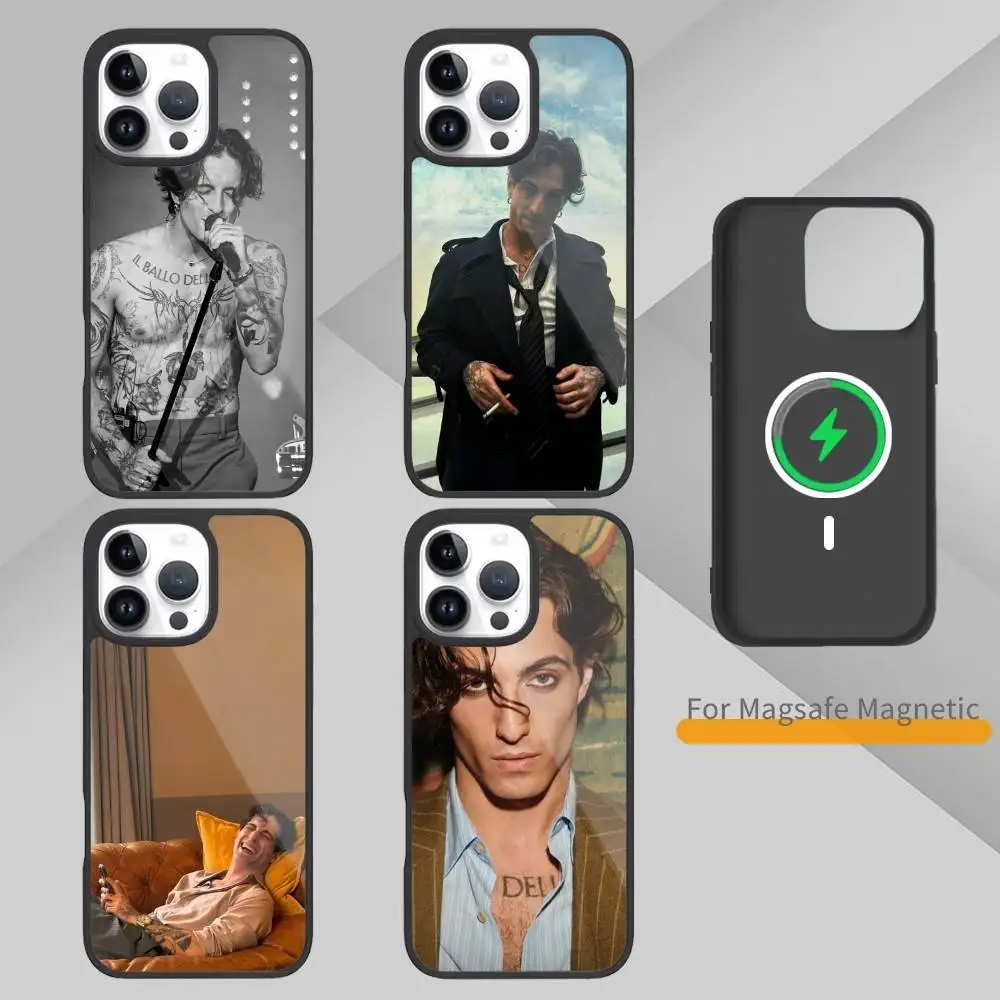 

D-Damiano Singer D-David Phone Case For iPhone 14,16,15,13,17,12,Plus,Pro,Max Magnetic For Magsafe Frosted Cover