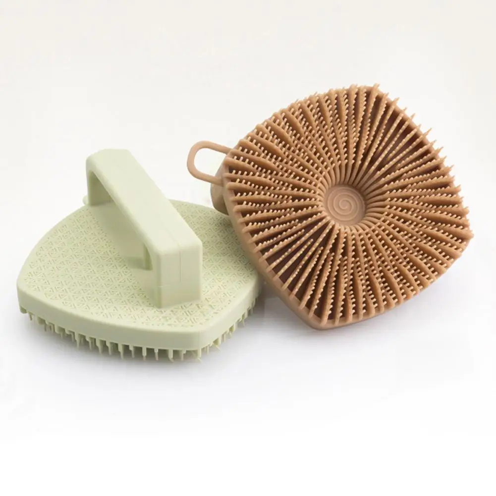 Silicone Bath Scrubber Exfoliating Body Brush For Shower & Spa For Deep Cleansing Square Design Home Bathing Accessory