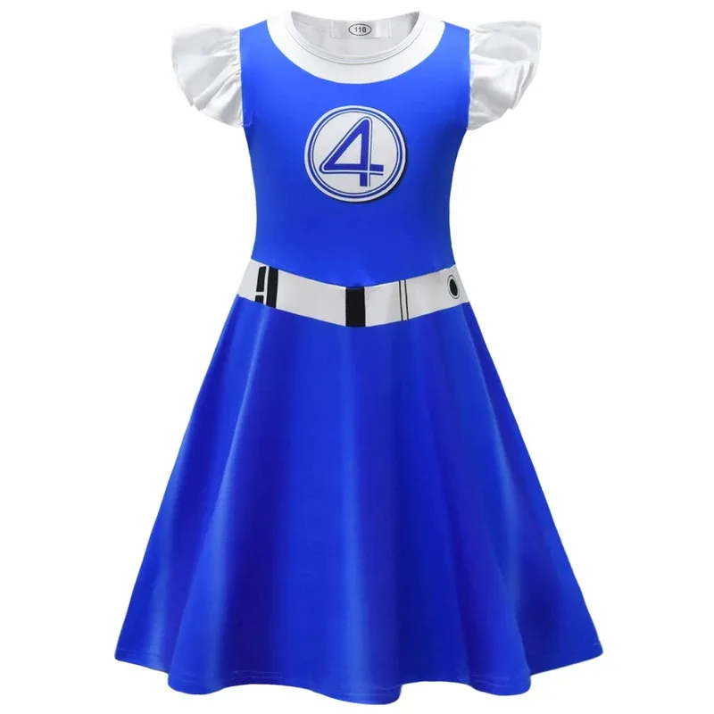 111 www The Fantastic Four First Steps Girl Halloween Fantasia فستان تنكرية زي تنكري