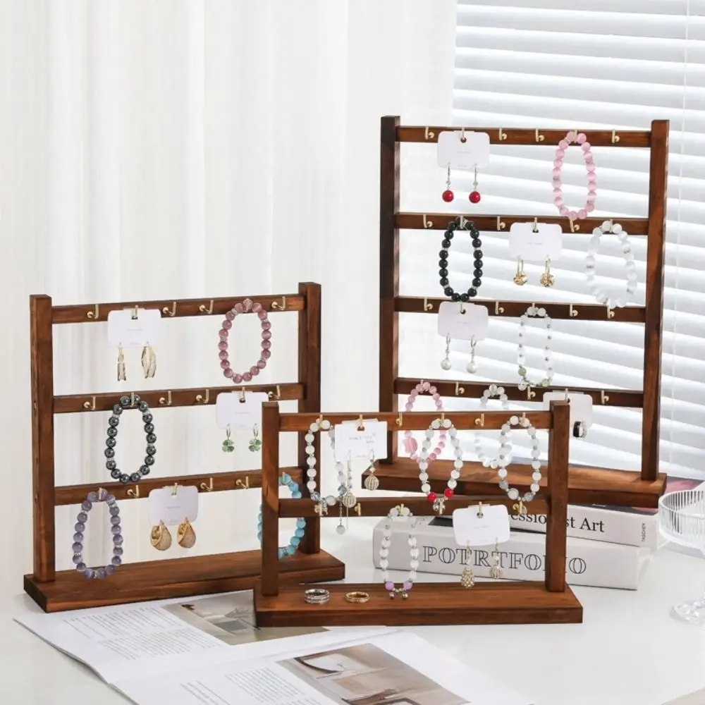 

Stable Structure Jewelry Storage Rack Stylish with Hook Jewelry Display Stand Classic Design Durable Bracelet Necklace Organizer