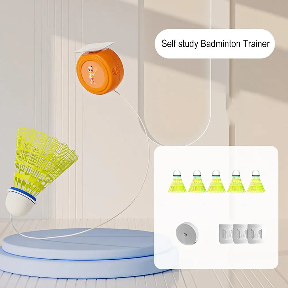 Самообучающийся тренажер для бадминтона, портативный робот для практики бадминтона, волан, тренировочный инструмент, растягивающийся отскок, профессиональный Badmi O2D3