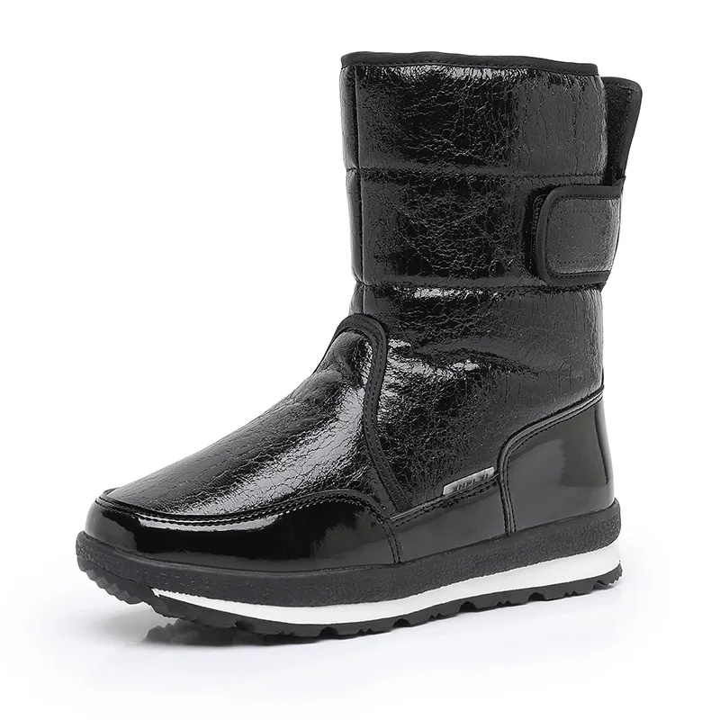 Fashion Winter Fluffy Children Snow Boots Kids Warm Ski Boots For Boys Girls Outdoor Parent-child Waterproof Plush Cotton Shoes