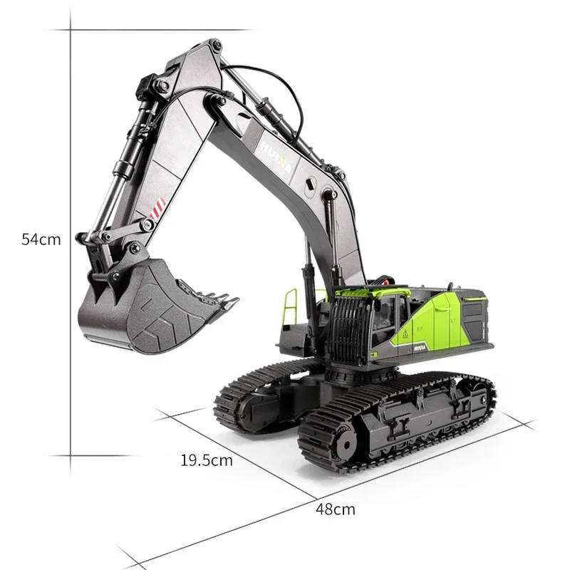 Hot Selling HUINA 1593 1:14 RC Alloy Engineering Excavator RC Car huina Toys for Kids