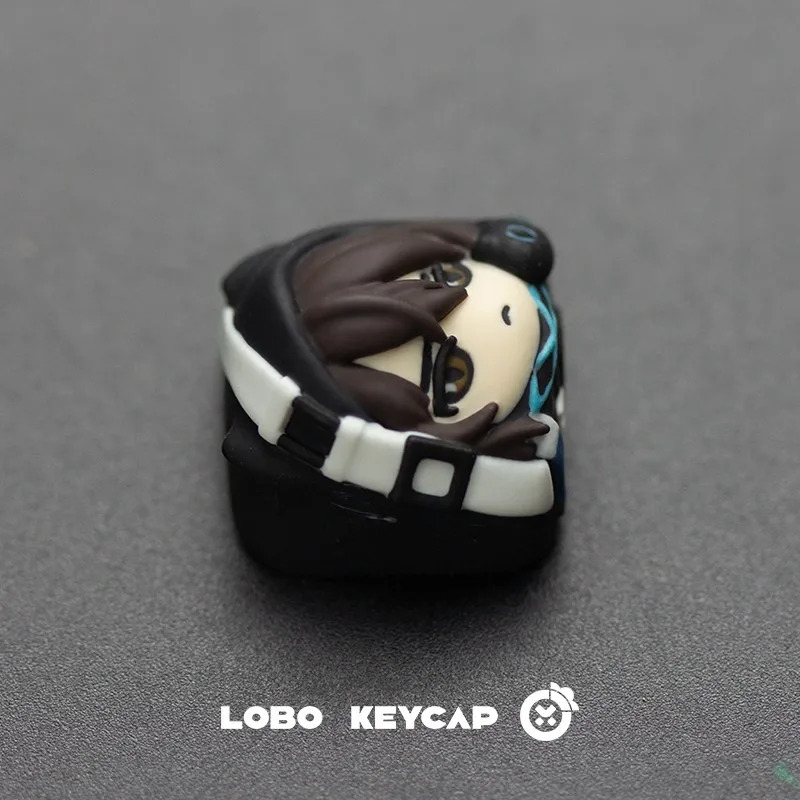 Arknights Amiya Keycap Ręcznie robione nasadki z żywicy Klawiatura mechaniczna Nasadki na klawisze Śliczne, spersonalizowane akcesoria do gier Prezenty