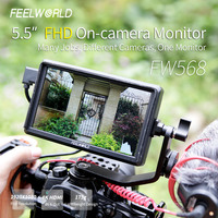 FEELWORLD FW568 V3 6 Inch 3D LUT DSLR Camera Field Monitor IPS Full HD1920 1080 Support HDMI Output With Tilt Arm for Gimbal Rig