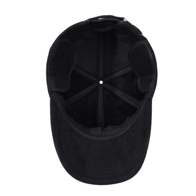 Dicke und warme, verstellbare Ohrenschützer-Baseballkappe für den Außenbereich für Herbst und Winter – Detail 2