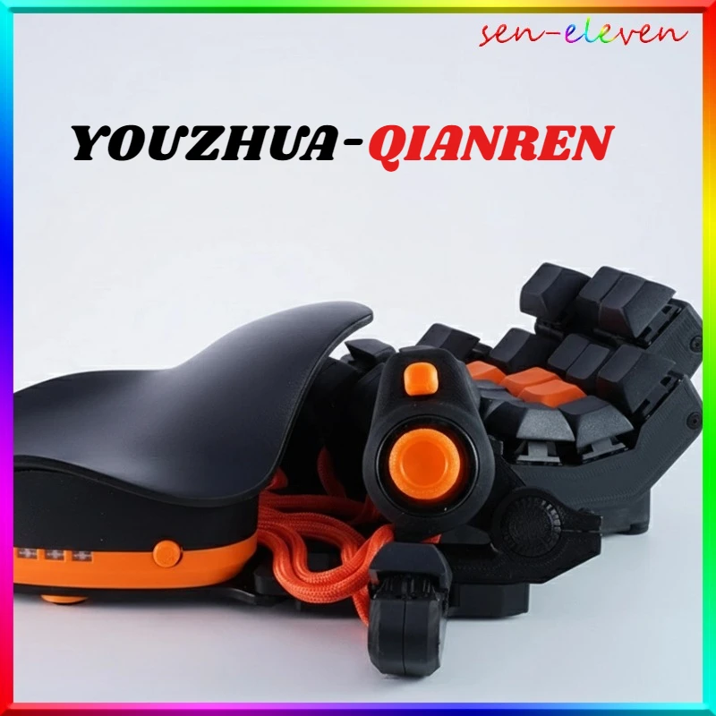 QianRen Left-Handed Gaming Keyboard Wired HALL Joystick One-Handed Ergonomics Keyboard Gaming and Office Mechanical Keyboards