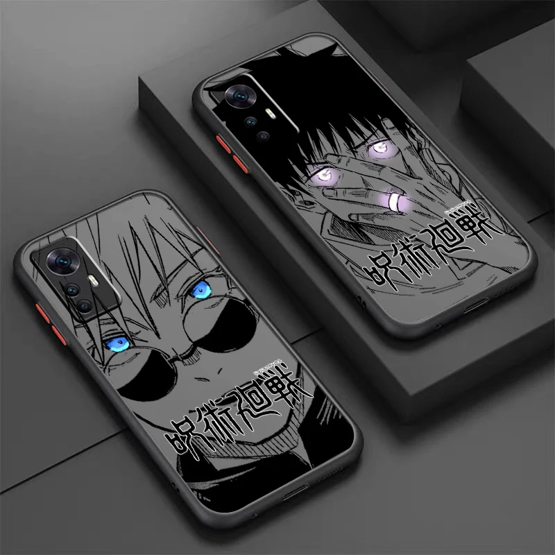 Comics Jujutsu Kaisen Art Frosted Translucent For Xiaomi Mi 13 12 12T 11T 11 11i 10T 10 9T Pro Lite Ultra 5G Soft Phone Case