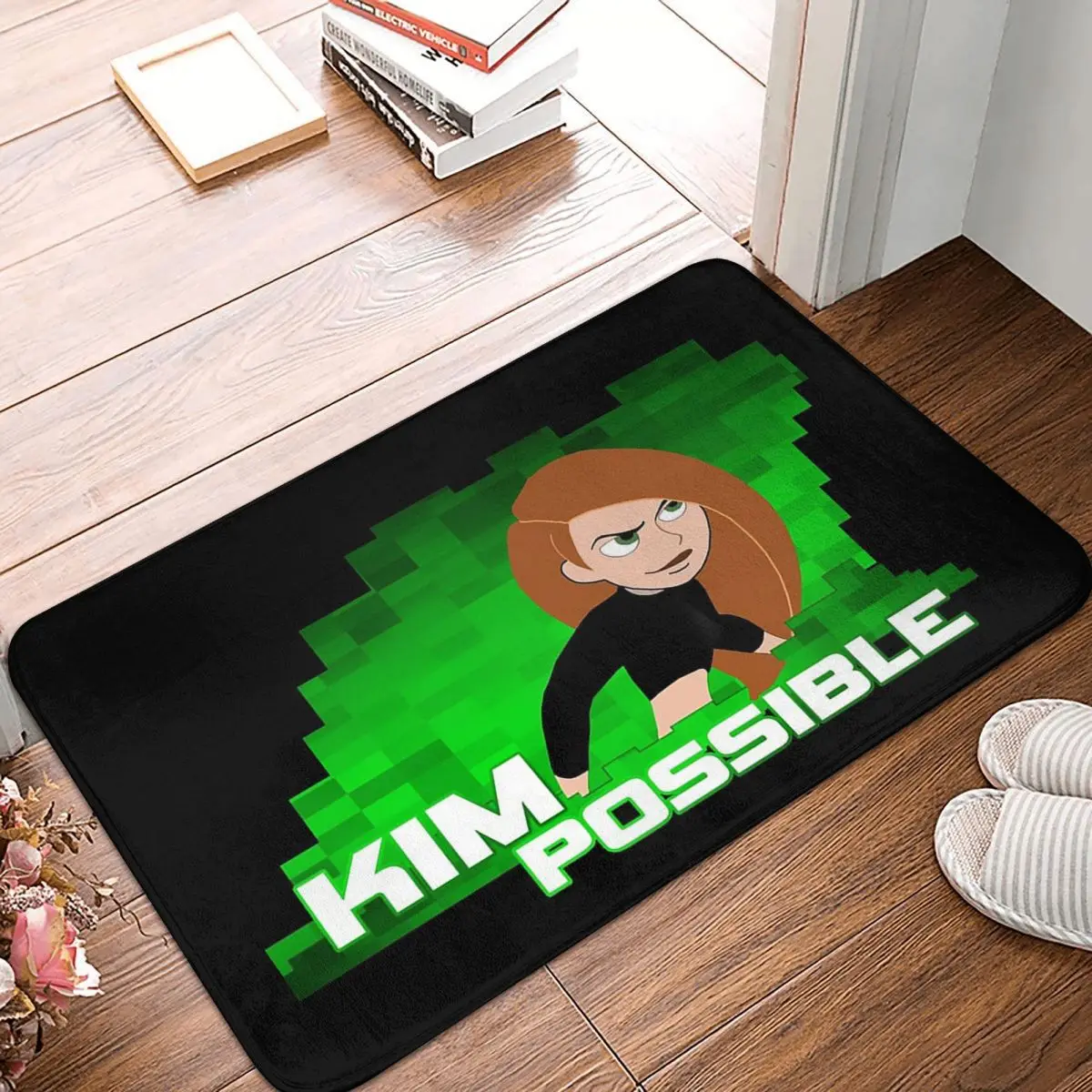 

Kim Possible Anime Green Light Non-slip Doormat Floor Mat Durable Carpet Rug for Kitchen Entrance Home Bedroom Footpad Mats