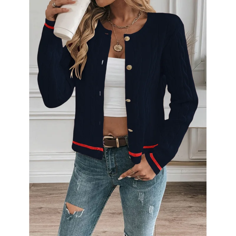 

Small Fraant Knit Cardigan Women's Knitted Open-Shirt Cross-Border Spring Fashion Ladies' Premium Knitwear