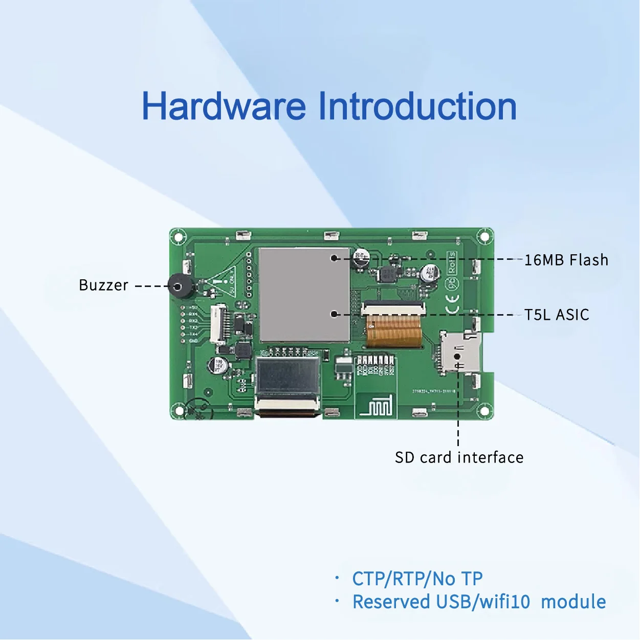 DWIN 4.3-Inci 480*272 Layar TFT Layar Port Seri Cerdas DMG48270C043 _ 03W LCD WiFi Sentuh Opsional