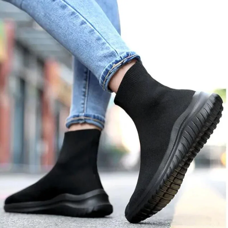 Classic Black Socks Runing Shoes Men High Sock Trainers Women Slip on Couple Casual Shoes Lightweight Sneakers Men basket homme