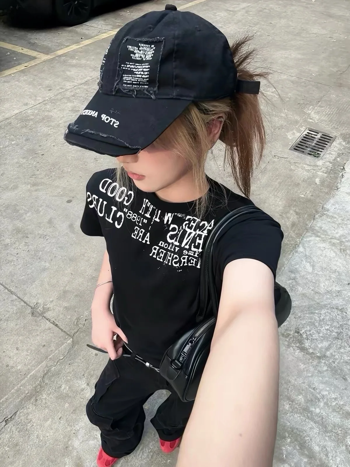 parco-american-retro-washed-baseball-cap-letter-embroidery-patch-duckbill-cap-adjustable-round-top-unisex-cotton-cap