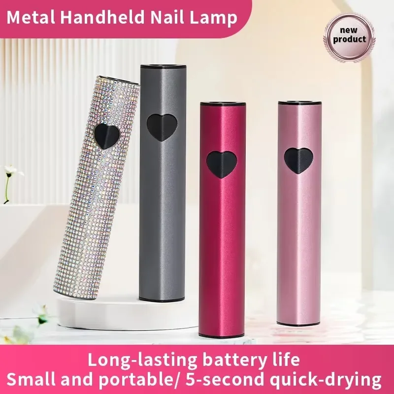 10w rechargeable nail polish dryer led stronger lamp handheld heart nail lamp mini usb gel rhinestone uv lamp for nails