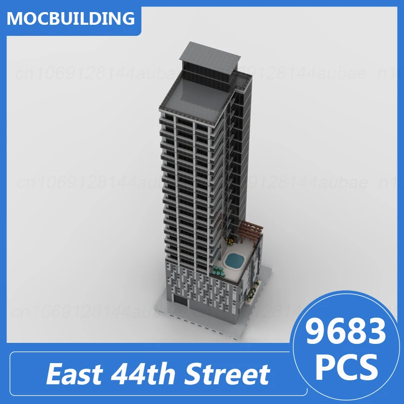 East 44th Street & Vesper ATX City Architecture Model Moc Building Blocks Diy Assemble Bricks Collection Display Xmas Toys Gifts