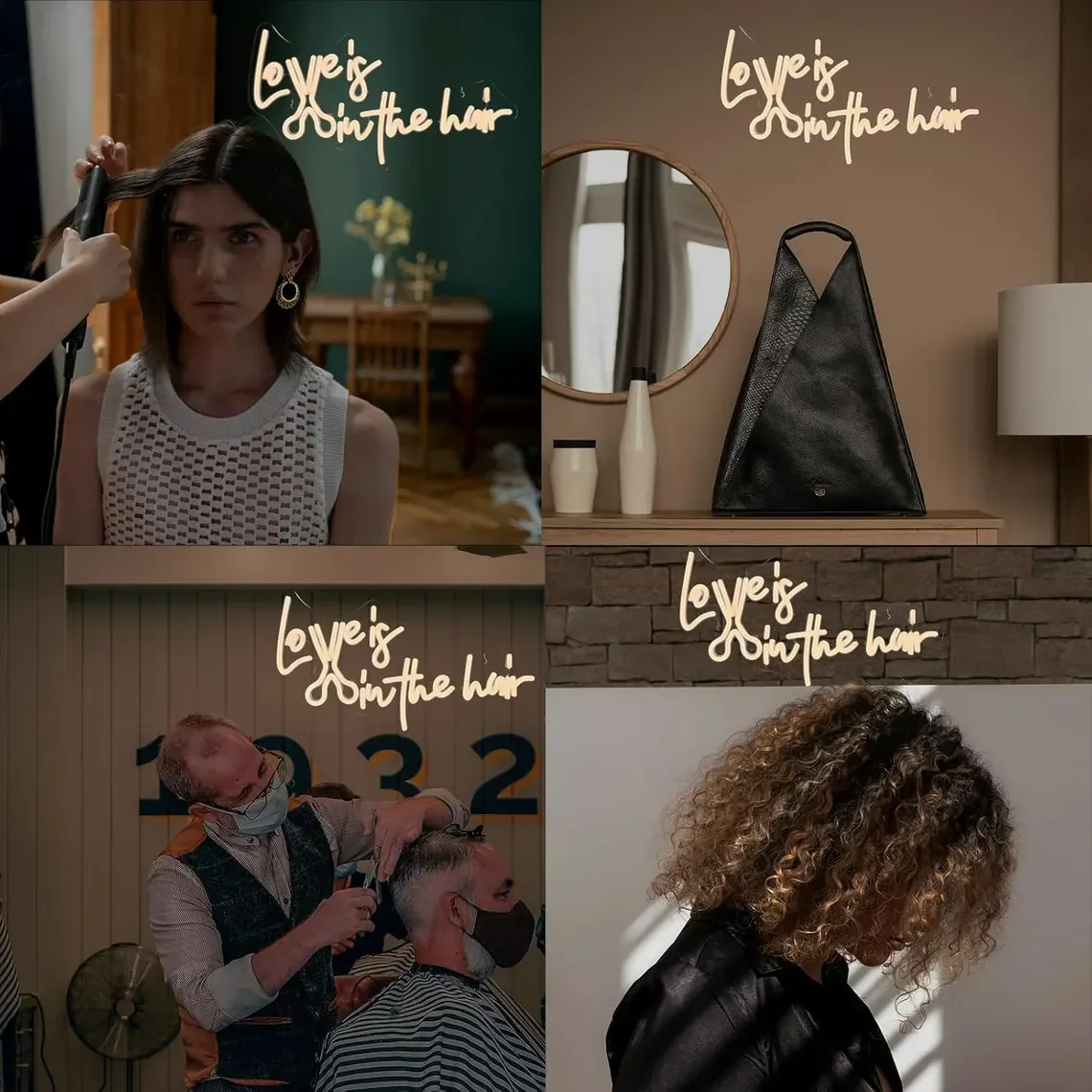 

Love is in the Hair Neon Sign Hair Salon Wall Art Decor Girl Boss Sign Beauty Room Hair Studio Neon Custom Business Sign