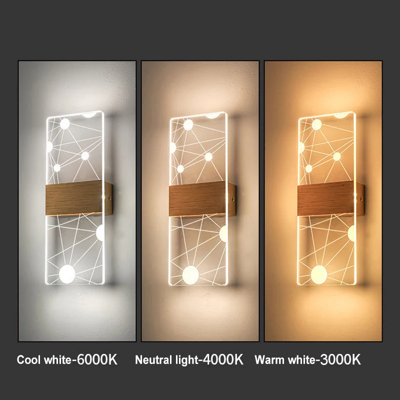 Sensore tattile lampada da parete a LED applique da parete moderna in acrilico applique Nordic 6W illuminazione per interni decorazioni per la casa