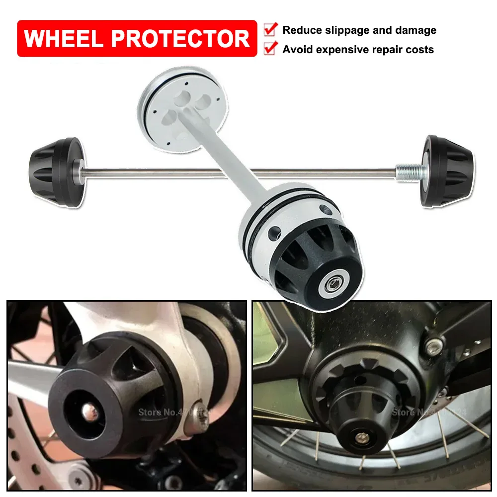 

Motorcycles Front & Rear Wheel Protector Axle Fork Crash Slider For BMW R1200GS R1250GS Adventure 2013-2021 GS R1200 R1250 GSA