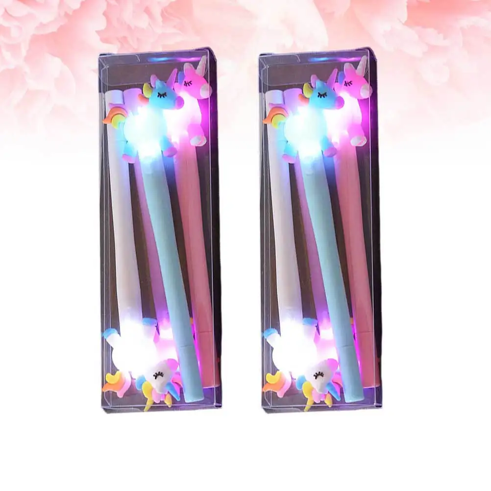 

2 коробки светодиодных ручек с героями мультфильмов, набор светящихся забавных ручек для детей, вечеринок, фестивалей, пляжа, оленя, ночной рождественский подарок