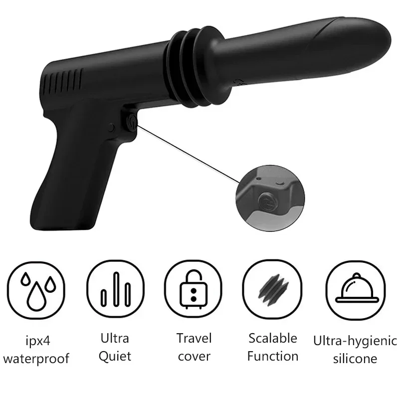 USB Wireless Charging Portable Mini Telescopic Linear Actuator Reciprocating Electric DIY Toy Massage Vibrator Electric Tool