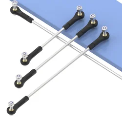 M2.5 Plastic Ball Head Buckle + L25-300mm Metal Link Rod with Screw Nut - Adjustable Ball Joint Tie Rod Assembly for RC Models