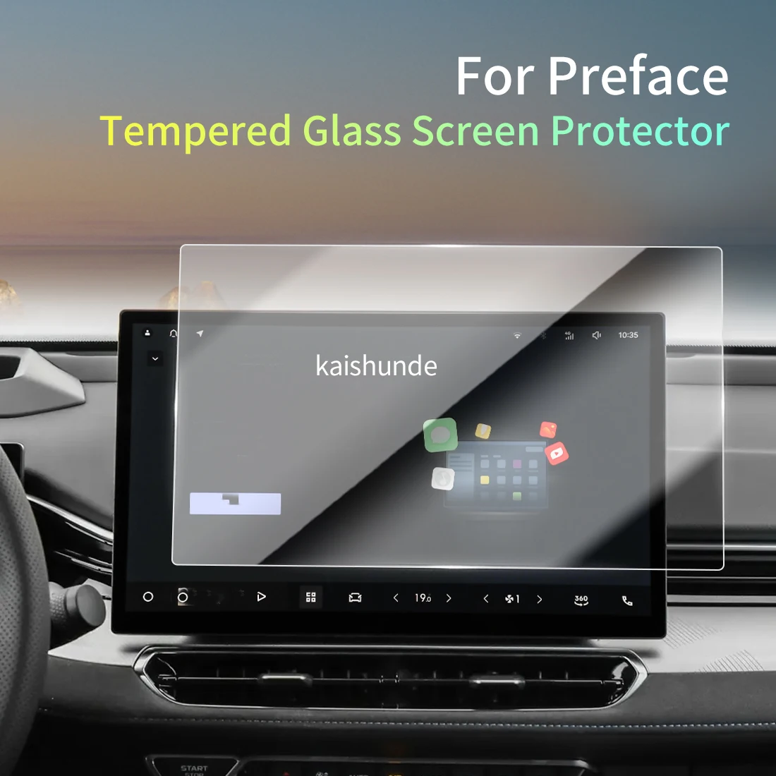 

Car Stickers Meters Protector For 26 Geely Preface Tempered Glass Protective Film Display Navigation Vehicle