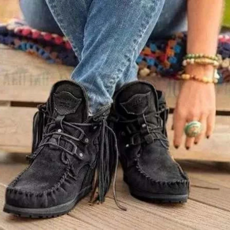 *Fashionable Hot Selling Sexy Elegant Walking Boots Winter New Round Toe Thick Sole Comfortable Casual Mid Length Boots Women