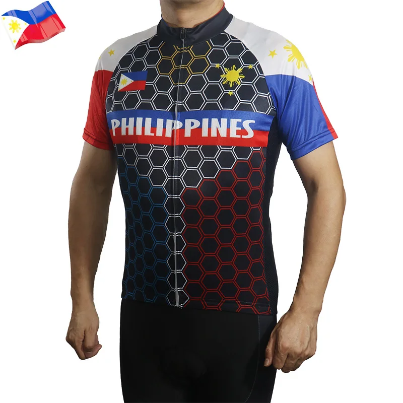 

Short Sleeve Cycling Jersey, Philippines Bike T-Shirt, Tight Jersey, Bib, Sport Wear, Road Top, Bicycle Wear, Fast Shipping