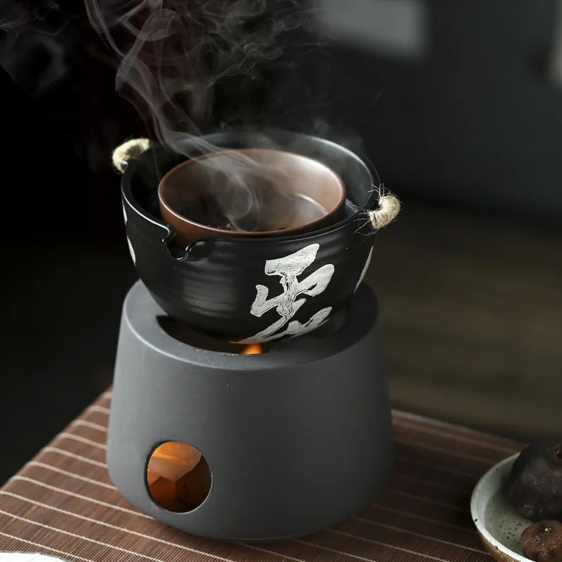 Ceramic Black Tea Fire-Resistant Furnace Glass Tea Maker Side Handle Tea Stove Charcoal Burner Office Household Boiling Water Ov