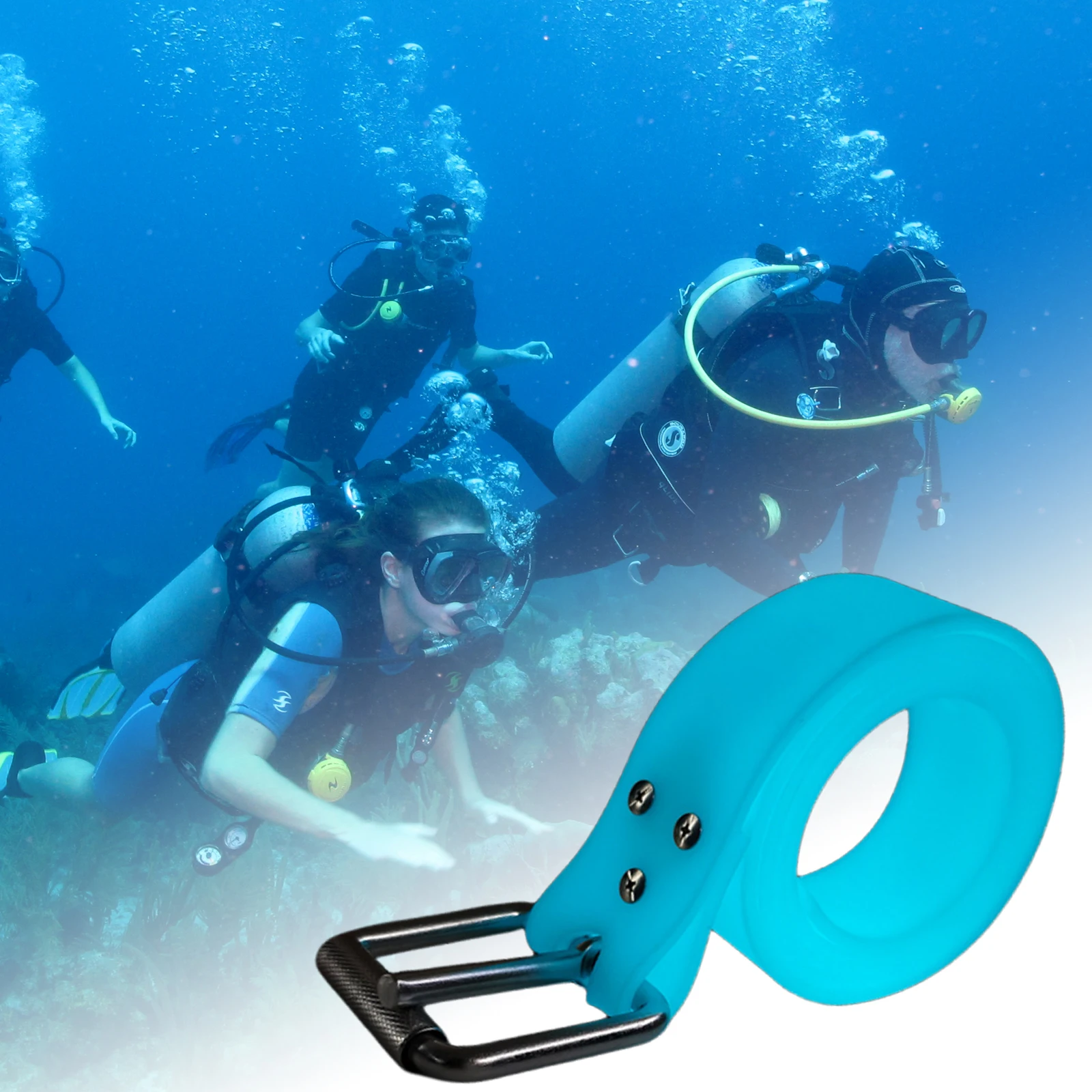 Free Diving Counterweight Belt Quick Release Luminous Silicone Weight Belt Adjustable Anti-Slip Dive Waistband Load Accessory view 3