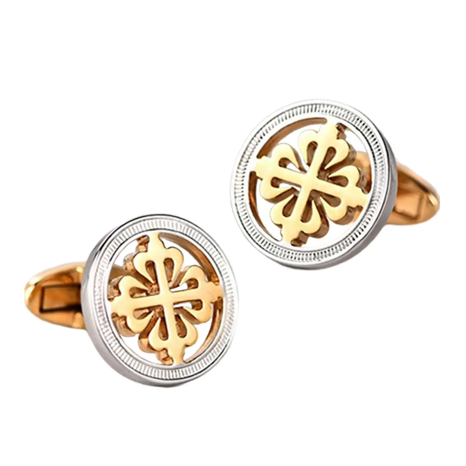 Silver Shirt Cufflinks Fashion Metal Clasp Bar for Men Women Wedding Jewelry Birthday Present