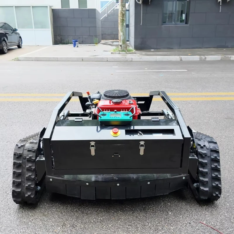 جزازة العشب المجنزرة RC، روبوت أوراق العشب، قاطعة لسرعة جزازة المنحدرات الشديدة 5 كم/ساعة، مناسبة للحدائق