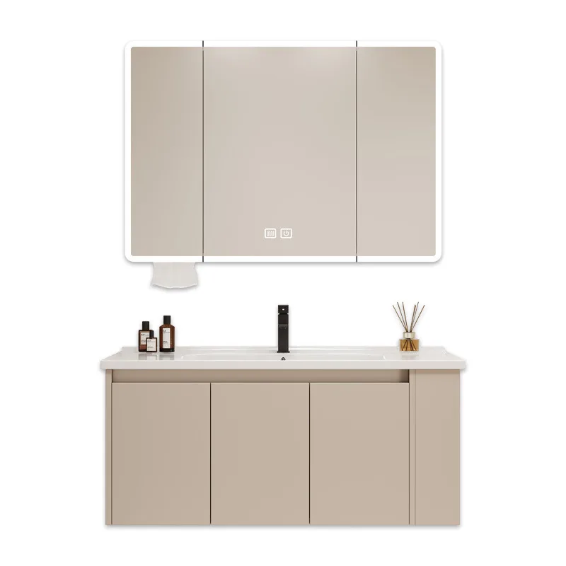 

Side Cabinet Bathroom Cabinet Ceramic Integrated Basin Wash Basin Face Wash Basin Combination Honeycomb Aluminum