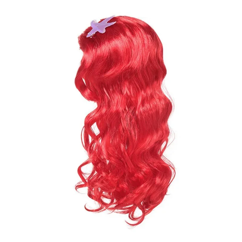 Little Mermaid Ariel Accessories for Girls Kids Wigs Crown Jewelry Set Children Halloween Birthday Christmas Cosplay Accessories